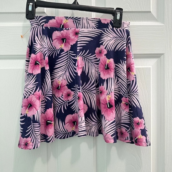 PINK Victoria's Secret Women’s XS Blue Purple Tropical Floral Stretch Mini Skirt - Picture 4 of 6